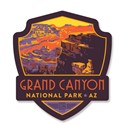 Grand Canyon Landscape Emblem Wooden Magnet