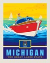 MI State Pride 8" x10" Print