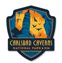 Carlsbad Caverns NP Emblem Wooden Magnet