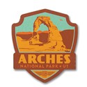 Arches Emblem Wooden Magnet