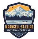 Wrangell St. Elias Emblem Wooden Magnet