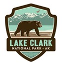 Lake Clark Emblem Wooden Magnet