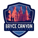 Bryce Canyon Star Gazing Emblem Wooden Magnet