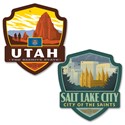 Salt Lake City/UT State Pride Car Coaster PK of 2