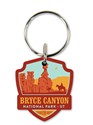 Bryce Canyon Emblem Wooden Key Ring