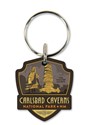 Carlsbad Caverns Hall of Giants Emblem Wooden Key Ring