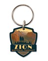 Zion Angels Landing Emblem Wooden Key Ring