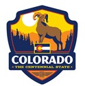 CO State Pride Emblem Wooden Magnet