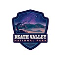 Death Valley NP Star Gazing Emblem Wooden Magnet