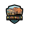 Death Valley NP Zabriskie Point Emblem Wooden Magnet