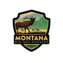 MT Big Sky Country Elk Emblem Sticker