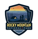 Rocky Mountain National Park Emblem Wooden Magnet
