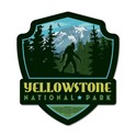 Yellowstone National Park Emblem Wooden Magnet