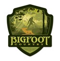 Bigfoot Country Emblem Wooden Magnet