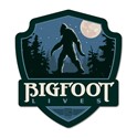 Bigfoot Lives Emblem Wooden Magnet