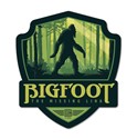 Bigfoot Emblem Wooden Magnet