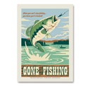 Gone Fishing Vertical Sticker