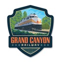 Grand Canyon Railway Diesel Engine Emblem Wooden Magnet