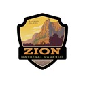 Zion NP Sacred Cliffs Emblem Sticker