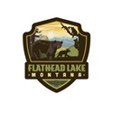 Flathead Lake MT Emblem Magnet