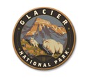 Glacier NP Mama Goat Circle Magnet