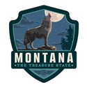 Montana Wolf Emblem Magnet