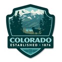Colorado It's Our Nature Emblem Wood Magnet