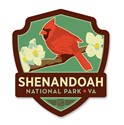 Shenandoah NP Cardinal Emblem Wood Magnet