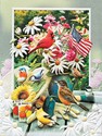 Patriotic Birds (BDIN) Petite Folded - W/Env