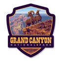 Grand Canyon NP Bright Angel Trail Emblem Wood Magnet