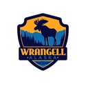 AK Wrangell Moose Emblem Sticker