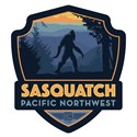 Sasquatch Sighting Pacific Northwest Emblem Sticker