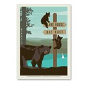 Lake House Signpost Vert Sticker
