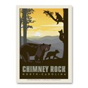 Chimney Rock, NC Bear & Cubs Vert Sticker