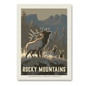 Rocky Mountains Elk Vert Sticker