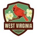 West Virginia Cardinal Emblem Sticker