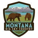 MT Big Sky Country Bears Emblem Sticker