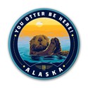 AK Otter Be Here Circle Magnet