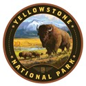 Yellowstone NP American Bison Circle Sticker