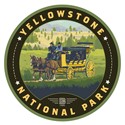 Yellowstone NP Stagecoach Adventure Circle Sticker