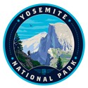Yosemite NP Half Dome Vista Circle Sticker