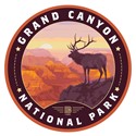 Grand Canyon NP Elk Circle Sticker