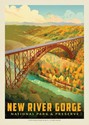 New River Gorge NP and Preserve Bird's Eye View Postcard