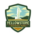 Yellowstone NP Old Faithful Small Emblem Sticker