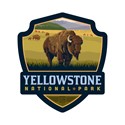 Yellowstone NP Bison Emblem Sticker