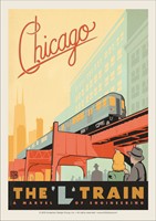 Chicago L-Train Vinyl Magnet