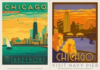 Chicago Lakefront & Navy Pier Vinyl Magnet Set
