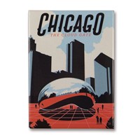Chicago Millennium Park Metal Magnet
