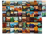 National Parks 63 Assorted Metal Magnet Set