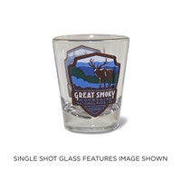 Great Smoky Elk Emblem Shot Glass